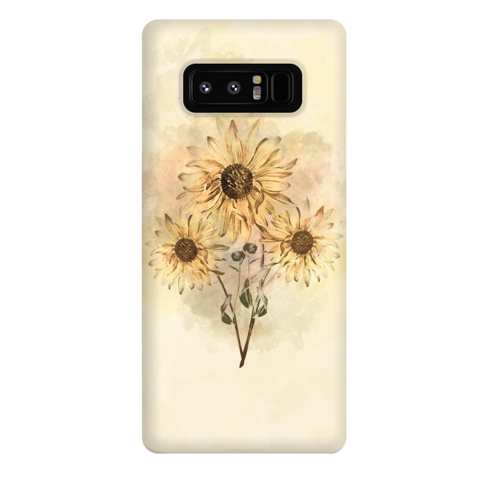Galaxy Note 8 StrongFit Sunflower Bouquet by Creativeaxle