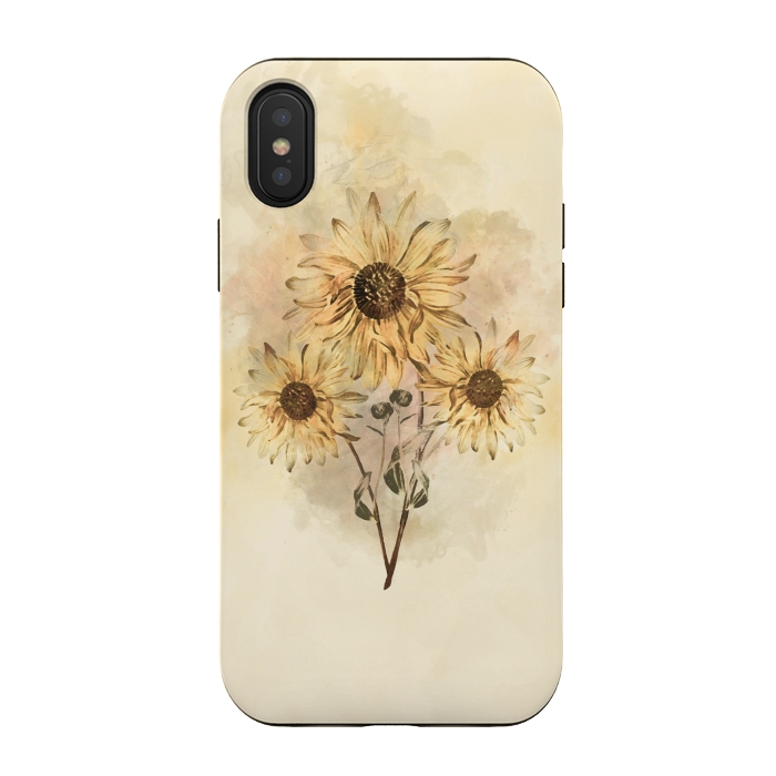 iPhone Xs / X StrongFit Sunflower Bouquet by Creativeaxle