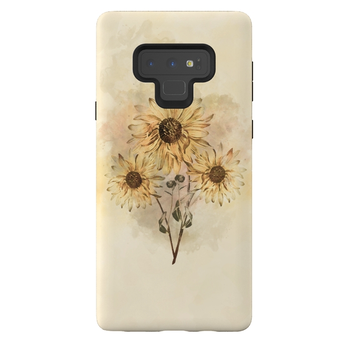 Galaxy Note 9 StrongFit Sunflower Bouquet by Creativeaxle
