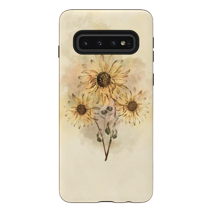 Galaxy S10 StrongFit Sunflower Bouquet by Creativeaxle