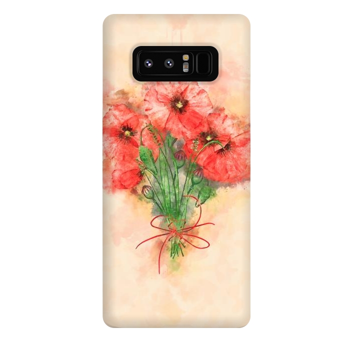 Galaxy Note 8 StrongFit Red Poppies by Creativeaxle