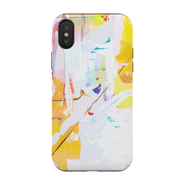 iPhone Xs / X StrongFit Yellow Modern Abstract by Creativeaxle