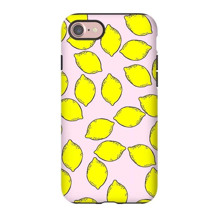 iPhone 7 StrongFit Cute Lemons by Karolina