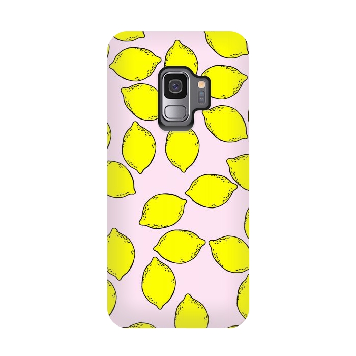 Galaxy S9 StrongFit Cute Lemons by Karolina
