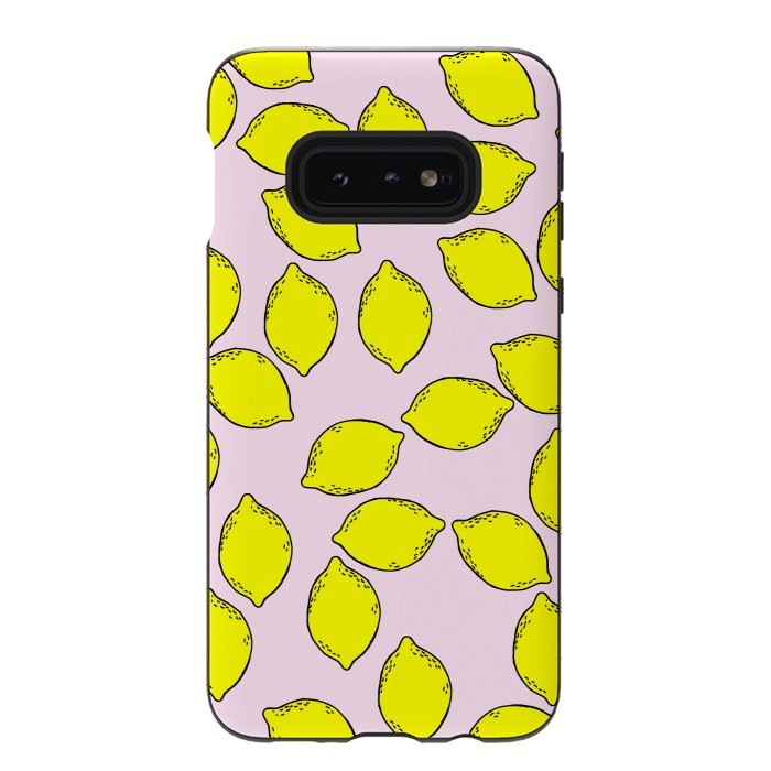 Galaxy S10e StrongFit Cute Lemons by Karolina