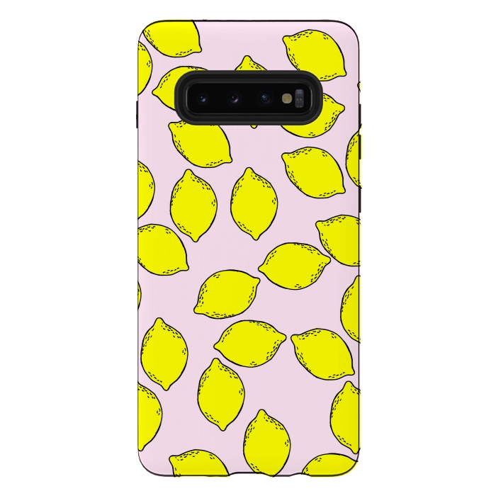Galaxy S10 plus StrongFit Cute Lemons by Karolina