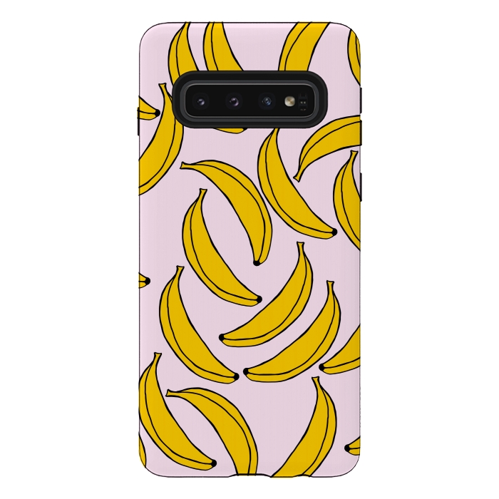 Galaxy S10 StrongFit Cute Bananas by Karolina