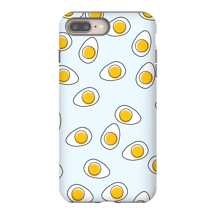 iPhone 7 plus StrongFit Cute Eggs on Blue Background by Karolina