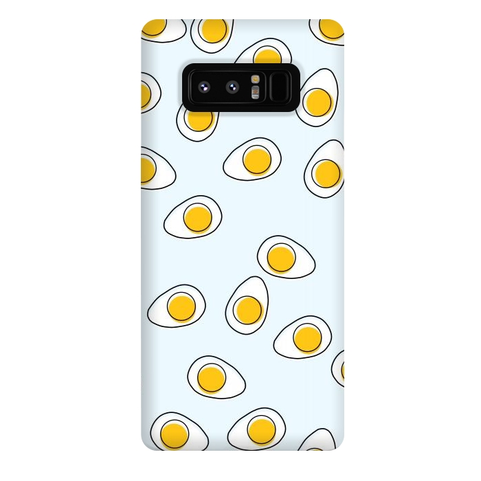 Galaxy Note 8 StrongFit Cute Eggs on Blue Background by Karolina