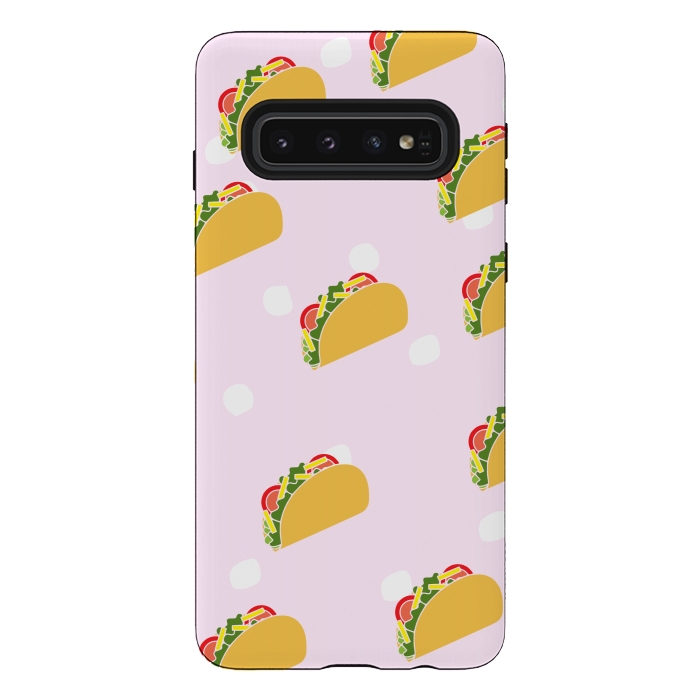 Galaxy S10 StrongFit Cute Tacos by Karolina