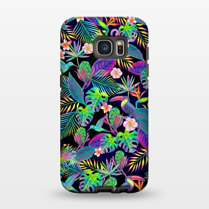 Galaxy S7 EDGE StrongFit Abundant Neon Paradise by gingerlique