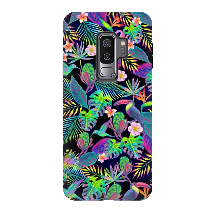 Galaxy S9 plus StrongFit Abundant Neon Paradise by gingerlique