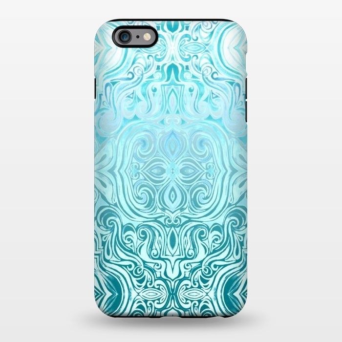 iPhone 6/6s plus StrongFit Twists & Turns in Turquoise & Teal by Micklyn Le Feuvre