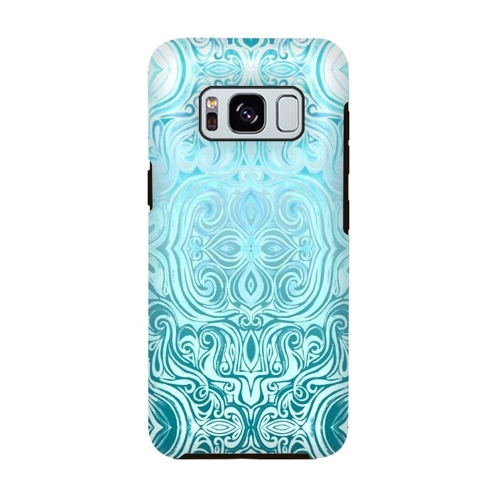 Galaxy S8 StrongFit Twists & Turns in Turquoise & Teal by Micklyn Le Feuvre
