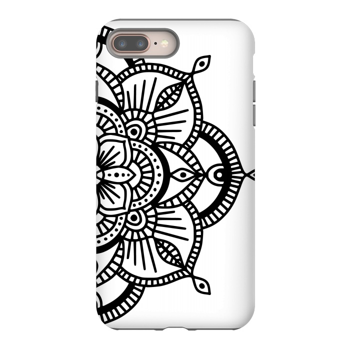iPhone 7 plus StrongFit Black and White Mandala  by Jelena Obradovic