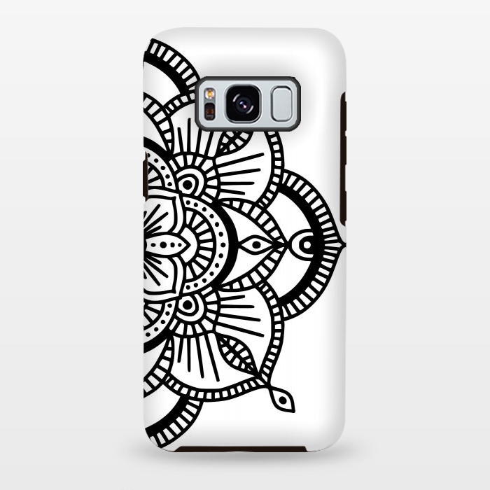 Galaxy S8 plus StrongFit Black and White Mandala  by Jelena Obradovic