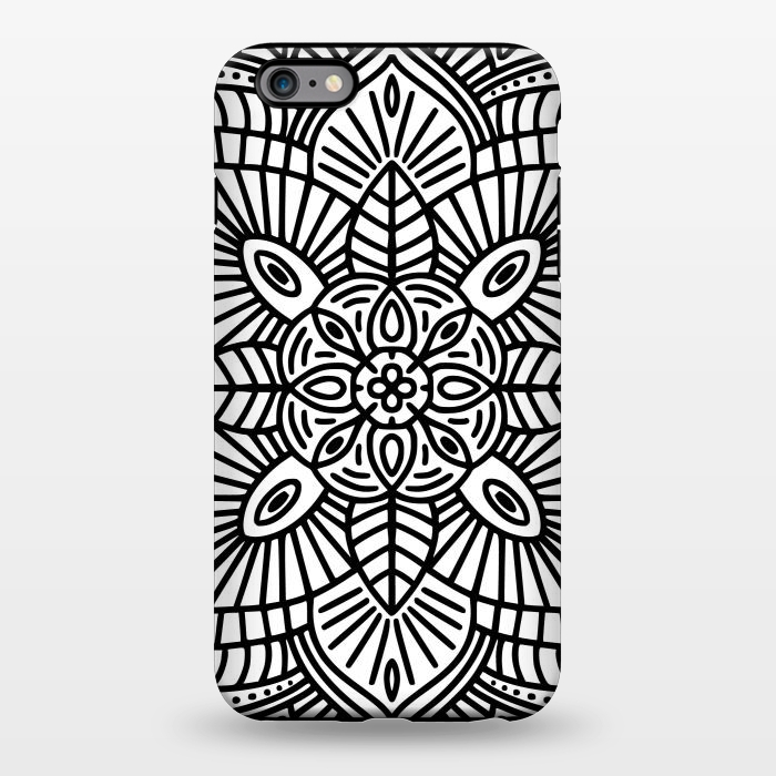 iPhone 6/6s plus StrongFit Black and White Mandala 02 by Jelena Obradovic