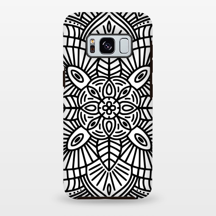 Galaxy S8 plus StrongFit Black and White Mandala 02 by Jelena Obradovic