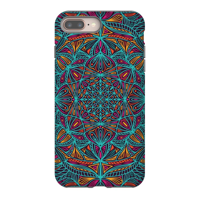 iPhone 7 plus StrongFit Colorful Mandala Pattern Design 19 by Jelena Obradovic