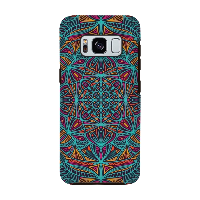 Galaxy S8 StrongFit Colorful Mandala Pattern Design 19 by Jelena Obradovic