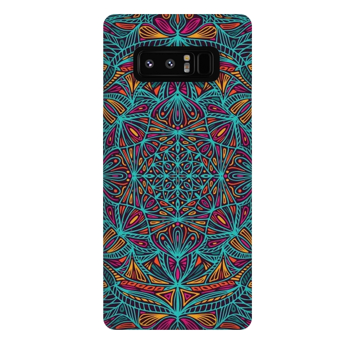 Galaxy Note 8 StrongFit Colorful Mandala Pattern Design 19 by Jelena Obradovic