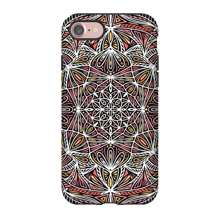 iPhone 7 StrongFit Colorful Mandala Pattern Design 20 by Jelena Obradovic