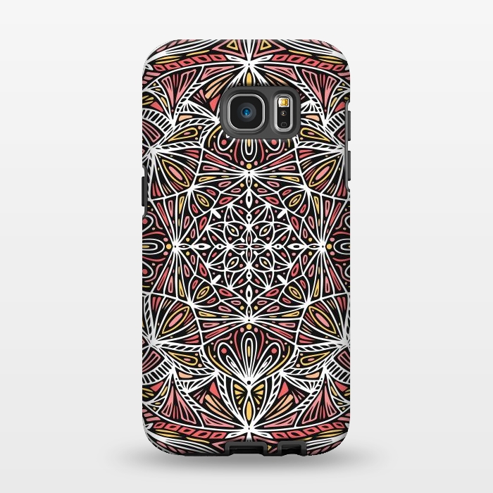 Galaxy S7 EDGE StrongFit Colorful Mandala Pattern Design 20 by Jelena Obradovic