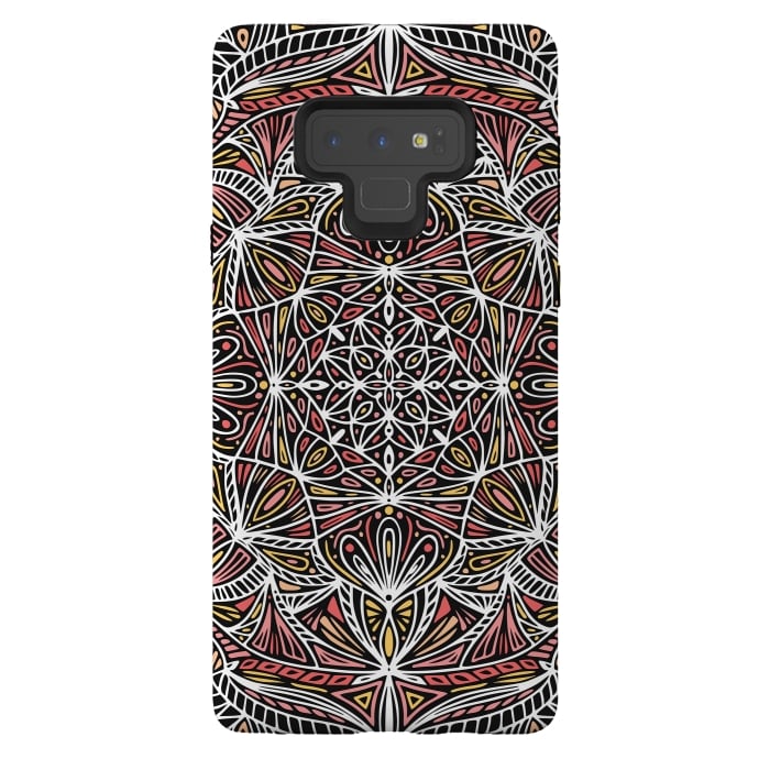 Galaxy Note 9 StrongFit Colorful Mandala Pattern Design 20 by Jelena Obradovic