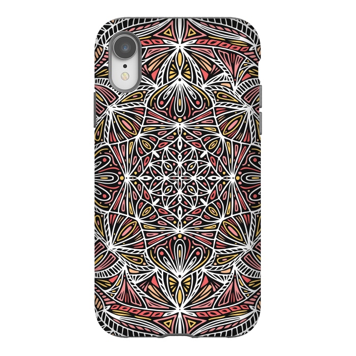 iPhone Xr StrongFit Colorful Mandala Pattern Design 20 by Jelena Obradovic