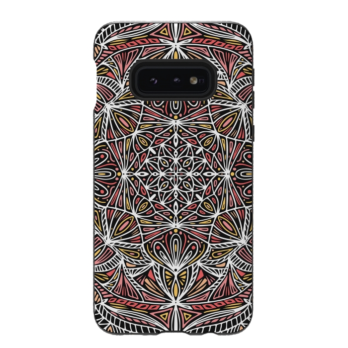 Galaxy S10e StrongFit Colorful Mandala Pattern Design 20 by Jelena Obradovic