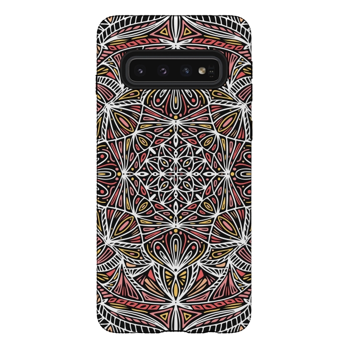 Galaxy S10 StrongFit Colorful Mandala Pattern Design 20 by Jelena Obradovic