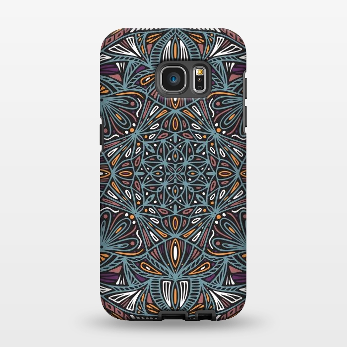 Galaxy S7 EDGE StrongFit Colorful Mandala Pattern Design 21 by Jelena Obradovic
