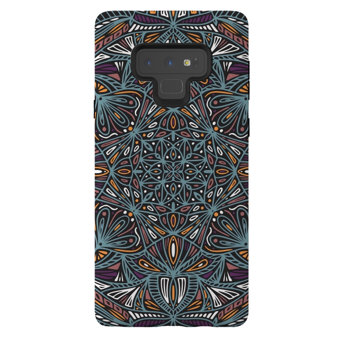 Galaxy Note 9 StrongFit Colorful Mandala Pattern Design 21 by Jelena Obradovic