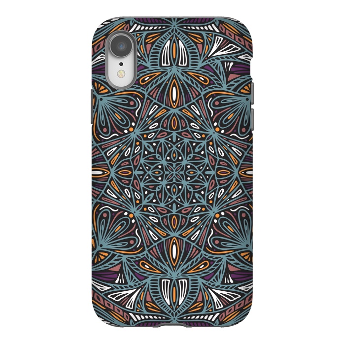 iPhone Xr StrongFit Colorful Mandala Pattern Design 21 by Jelena Obradovic