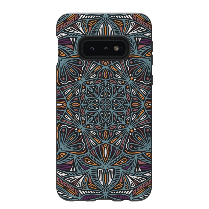 Galaxy S10e StrongFit Colorful Mandala Pattern Design 21 by Jelena Obradovic