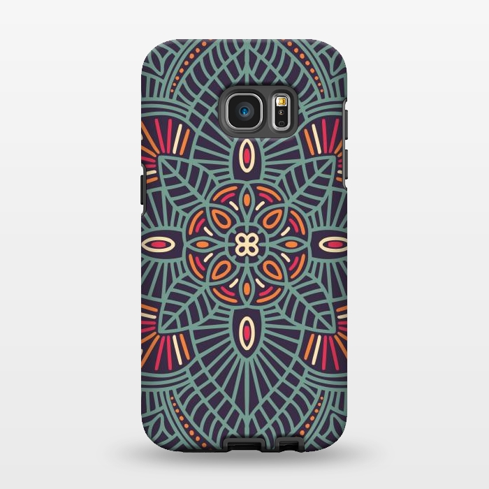 Galaxy S7 EDGE StrongFit Colorful Pattern Mandala Design 23 by Jelena Obradovic