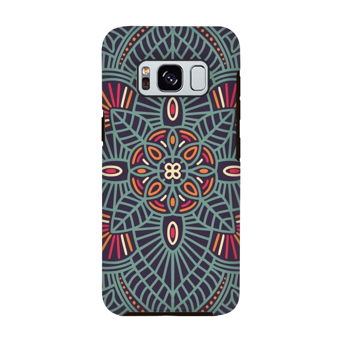 Galaxy S8 StrongFit Colorful Pattern Mandala Design 23 by Jelena Obradovic