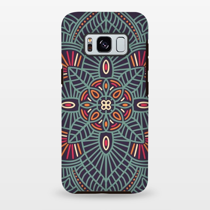 Galaxy S8 plus StrongFit Colorful Pattern Mandala Design 23 by Jelena Obradovic