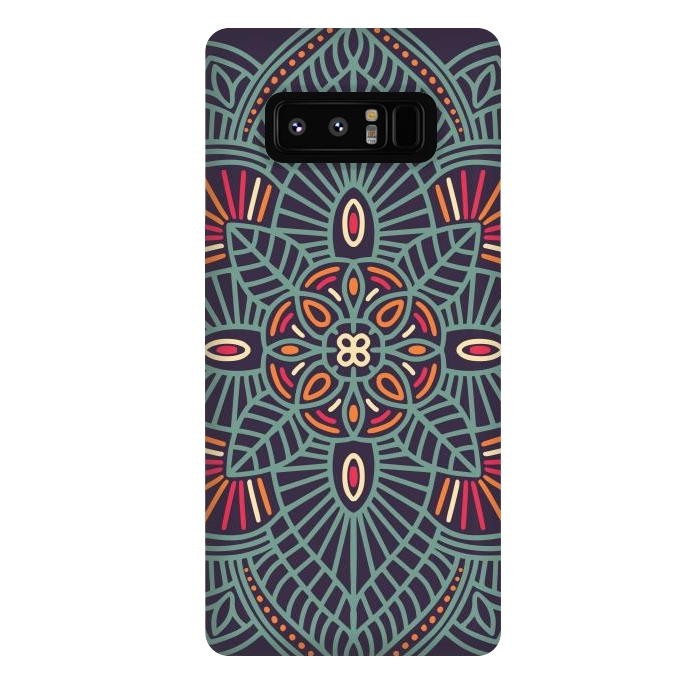 Galaxy Note 8 StrongFit Colorful Pattern Mandala Design 23 by Jelena Obradovic