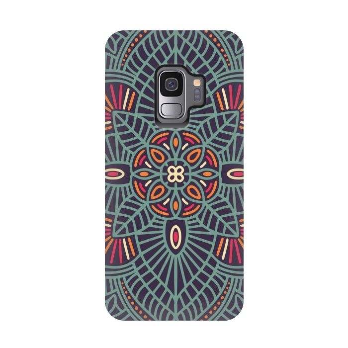 Galaxy S9 StrongFit Colorful Pattern Mandala Design 23 by Jelena Obradovic