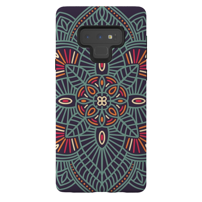 Galaxy Note 9 StrongFit Colorful Pattern Mandala Design 23 by Jelena Obradovic