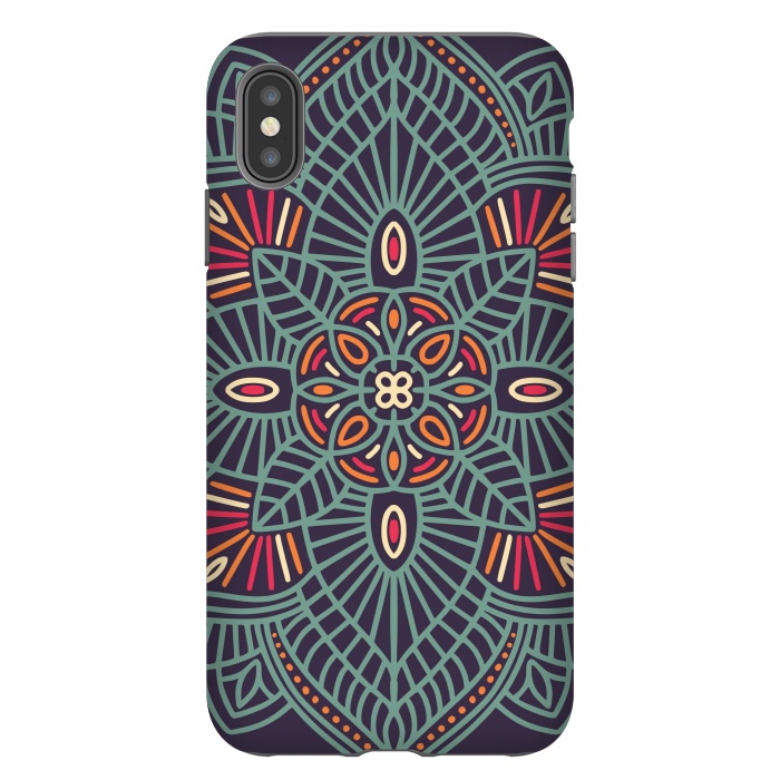 iPhone Xs Max StrongFit Colorful Pattern Mandala Design 23 by Jelena Obradovic