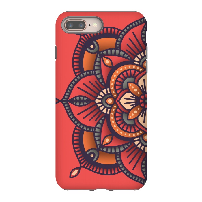 iPhone 7 plus StrongFit Colorful Mandala Pattern Design 25 by Jelena Obradovic