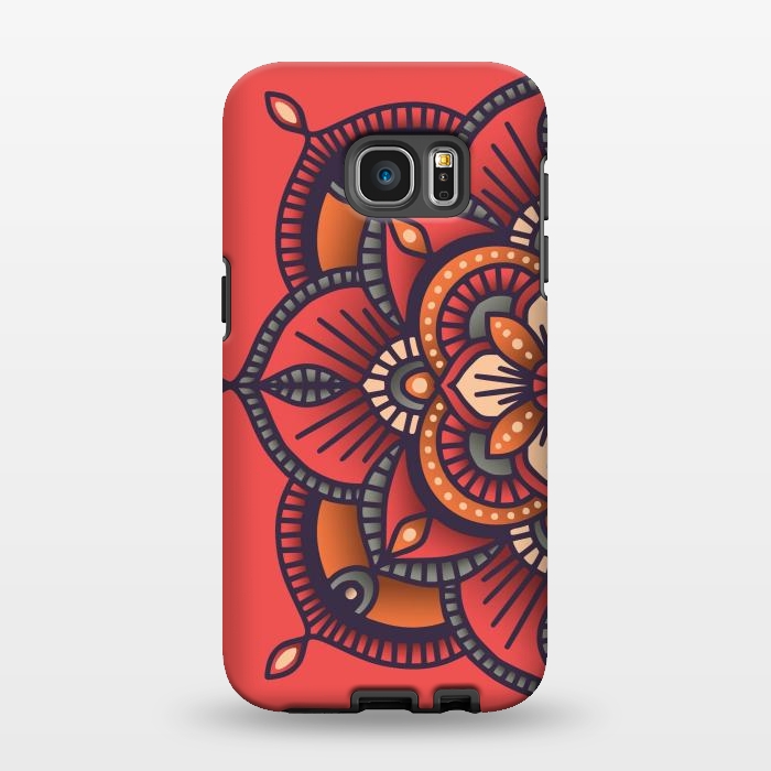 Galaxy S7 EDGE StrongFit Colorful Mandala Pattern Design 25 by Jelena Obradovic