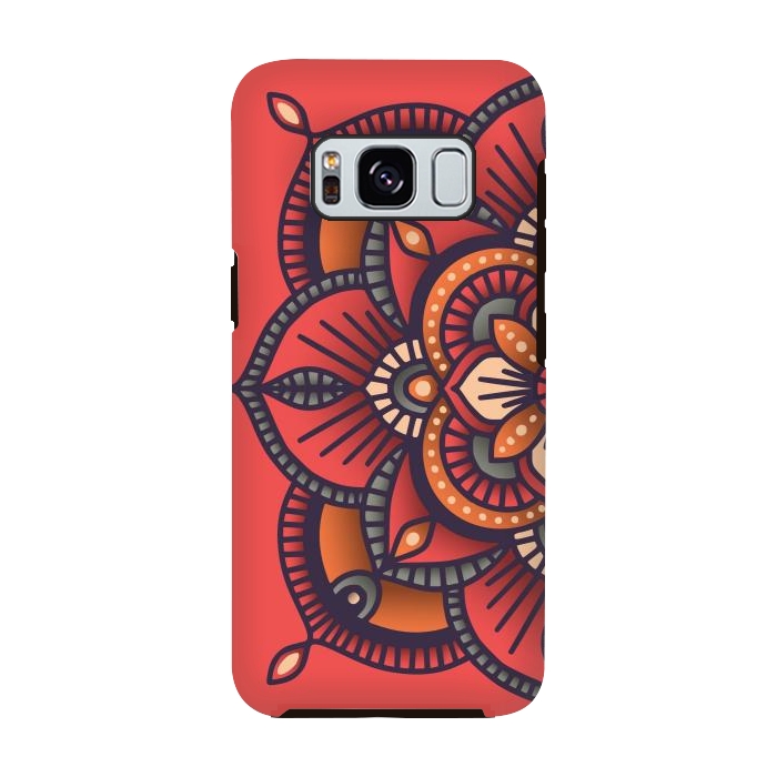 Galaxy S8 StrongFit Colorful Mandala Pattern Design 25 by Jelena Obradovic