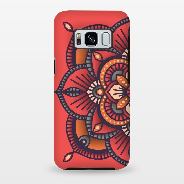 Galaxy S8 plus StrongFit Colorful Mandala Pattern Design 25 by Jelena Obradovic