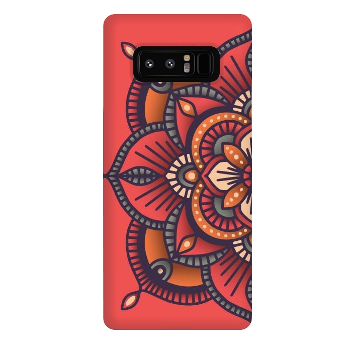 Galaxy Note 8 StrongFit Colorful Mandala Pattern Design 25 by Jelena Obradovic