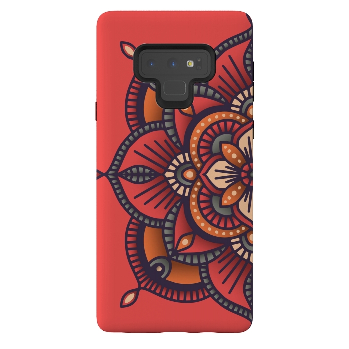 Galaxy Note 9 StrongFit Colorful Mandala Pattern Design 25 by Jelena Obradovic