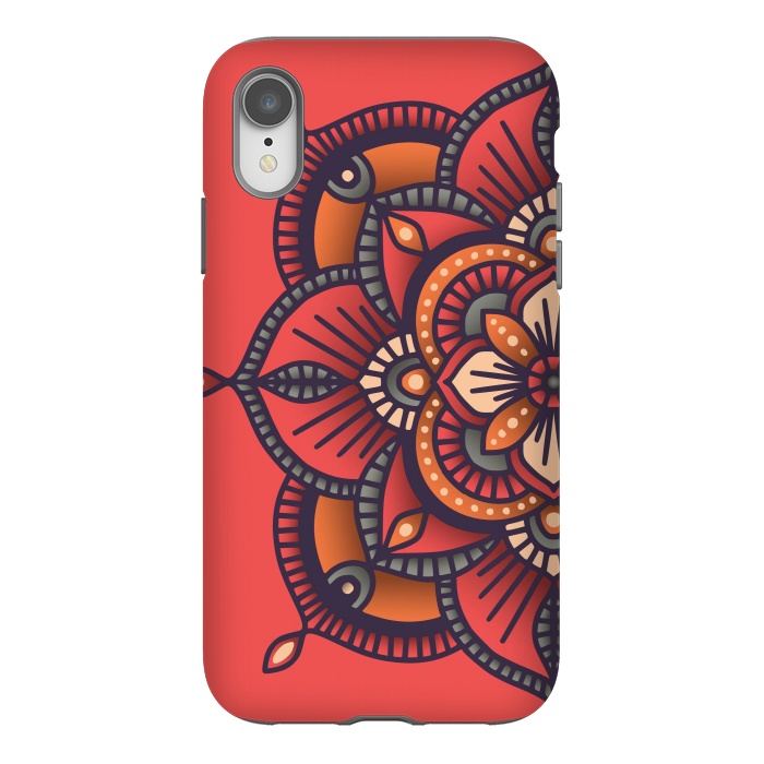 iPhone Xr StrongFit Colorful Mandala Pattern Design 25 by Jelena Obradovic