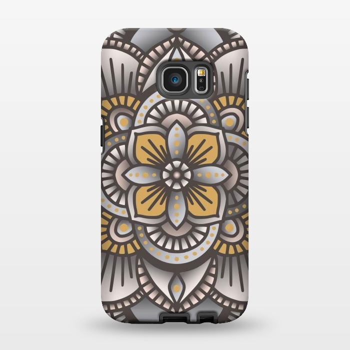 Galaxy S7 EDGE StrongFit Colorful Mandala Pattern Design 26 by Jelena Obradovic